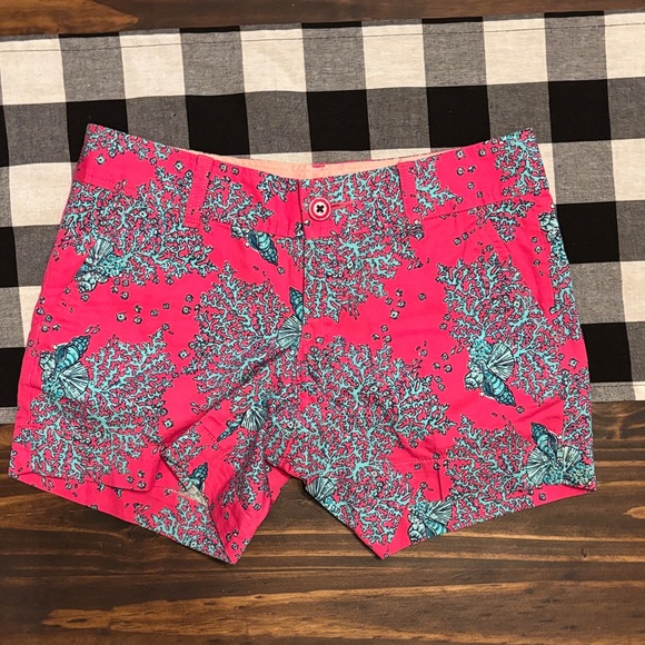 Lilly Pulitzer Pants - Lilly Pulitzer blue coral cocktail Callahan shorts 0